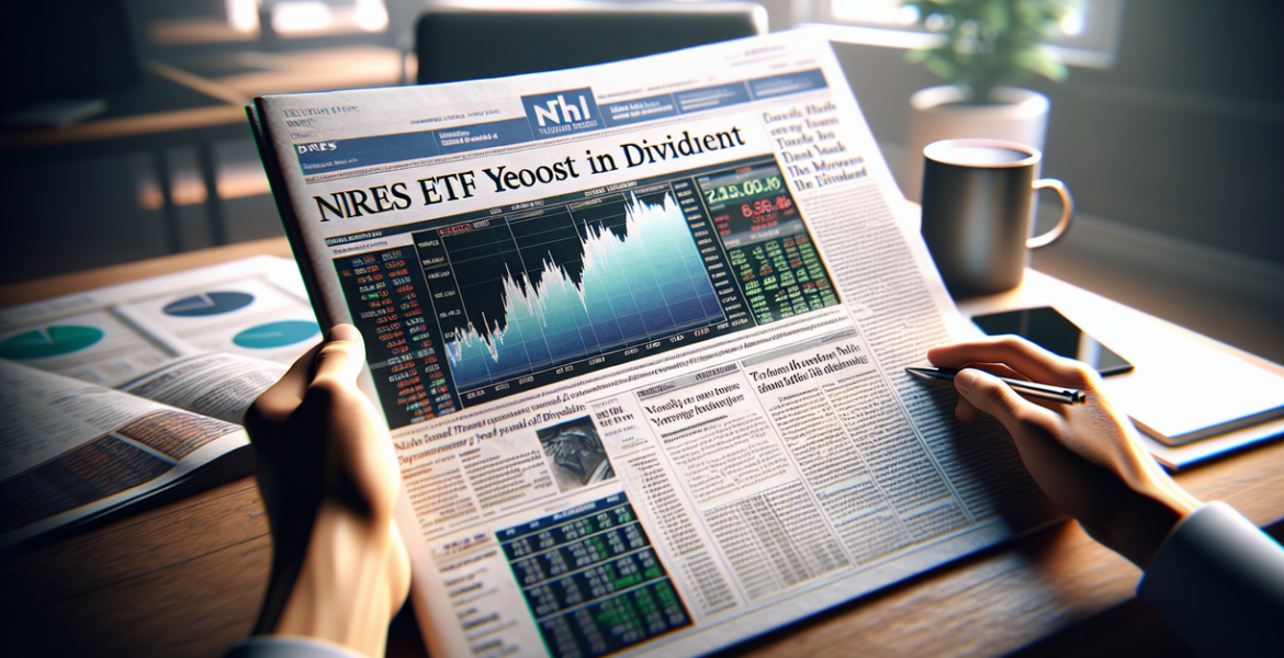 alt_text: Financial newspaper highlighting NRES ETF yield boost in dividend articles.