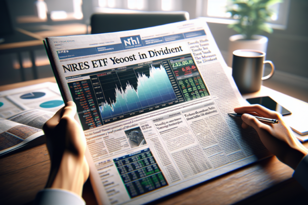 alt_text: Financial newspaper highlighting NRES ETF yield boost in dividend articles.