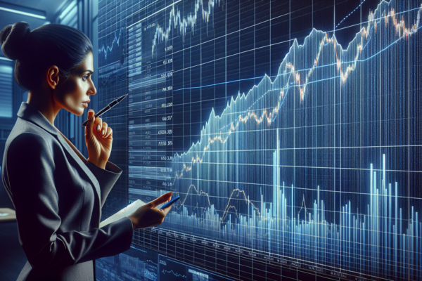 alt_text: Graph showing S4 Capital stock surge with investor pondering opportunity versus value trap.