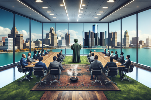 alt_text: A busy intersection in Becker County with bustling shops and diverse businesses.