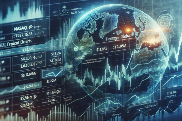 alt_text: Header reads "Earnings Articles Spotlight: Heritage Global Miss." on a light background.