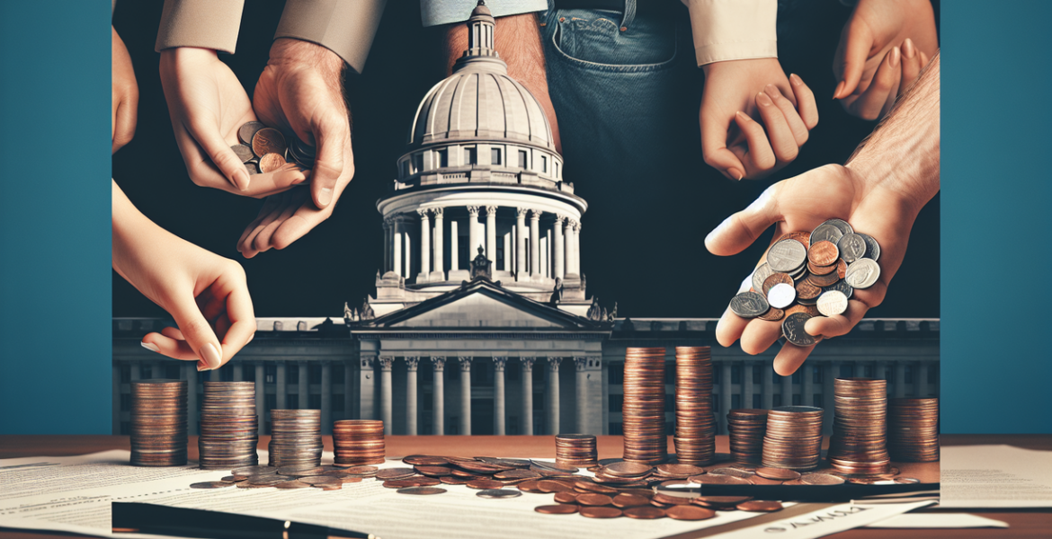 alt_text: "Cash register with a sign about rounding cents in Oklahoma."