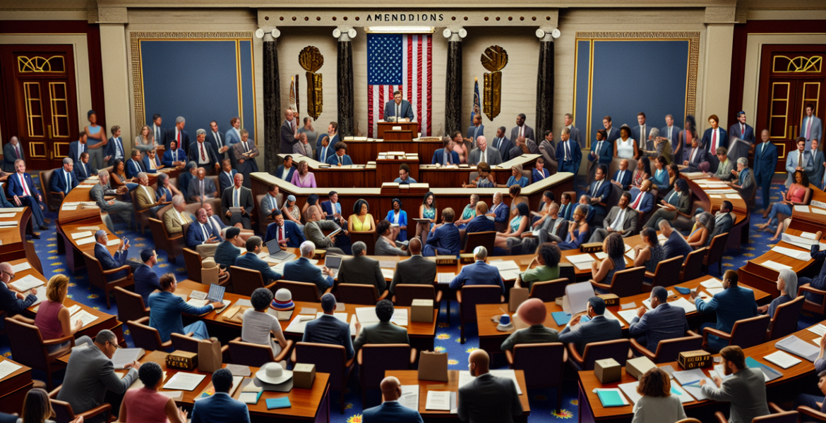 alt_text: People debating in a room, sunlight streaming through windows, casting long shadows.