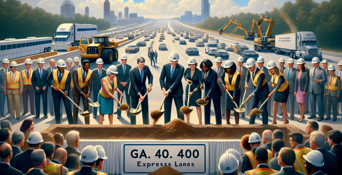 alt_text: Georgia 400 Express Lanes context shifts, featuring cars and visible lane markers.