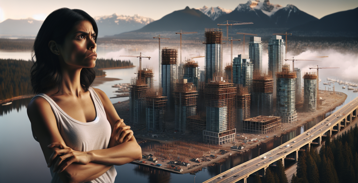 alt_text: Construction workers pausing as a bridge takes shape over a vast, scenic landscape.