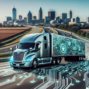 alt_text: Kodiak autonomous truck drives through America's heartland, showcasing self-driving technology.