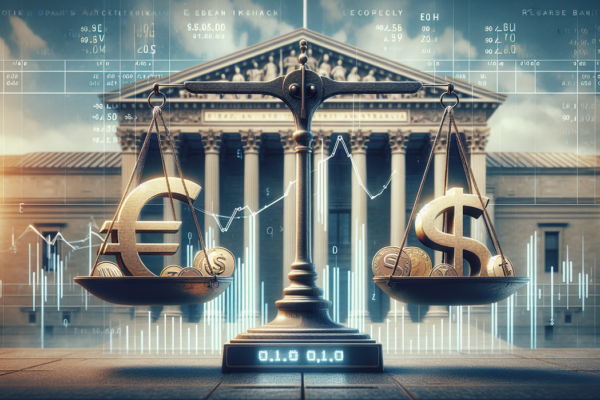 alt_text: "Breaking News: EUR/AUD Fluctuates Amid Real-Time Economy Updates on Financial News Screen."